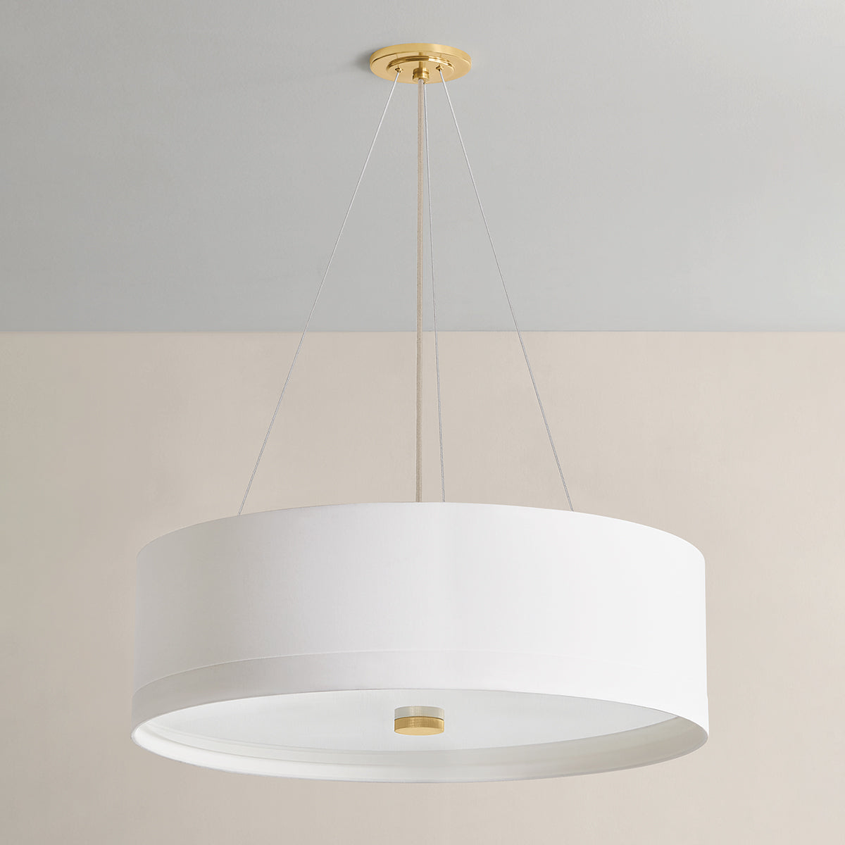 Hudson Valley Ashland 6-Light Pendant in Aged Brass, alternate view 1