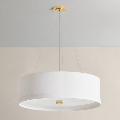 Hudson Valley Ashland 6-Light Pendant in Aged Brass, alternate view 1