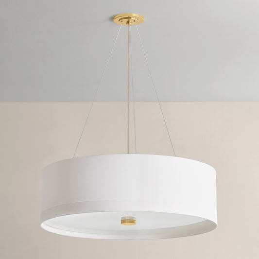 Hudson Valley Ashland 6-Light Pendant in Aged Brass, alternate view 1