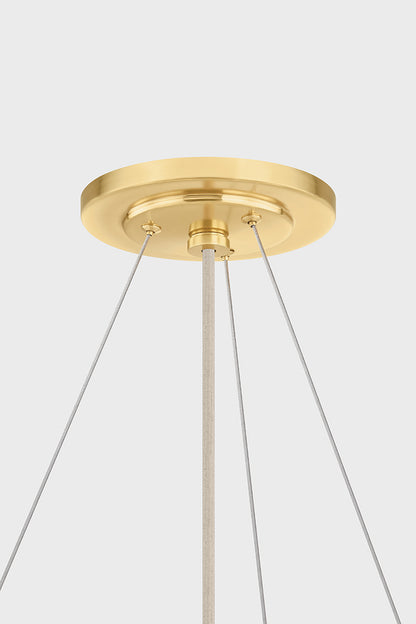 Hudson Valley Ashland 6-Light Pendant in Aged Brass, room setting 1