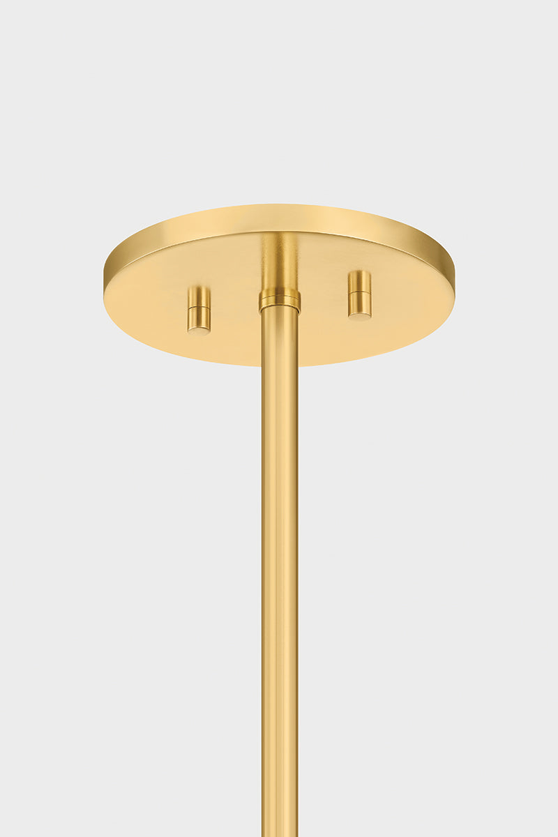 Hudson Valley Atwood 10-Light Chandelier in Aged Brass, room setting 1