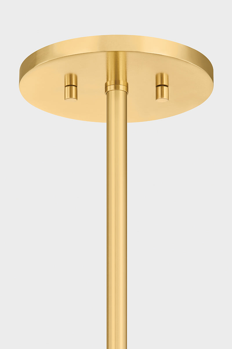 Hudson Valley Atwood 6-Light Chandelier in Aged Brass, room setting 1