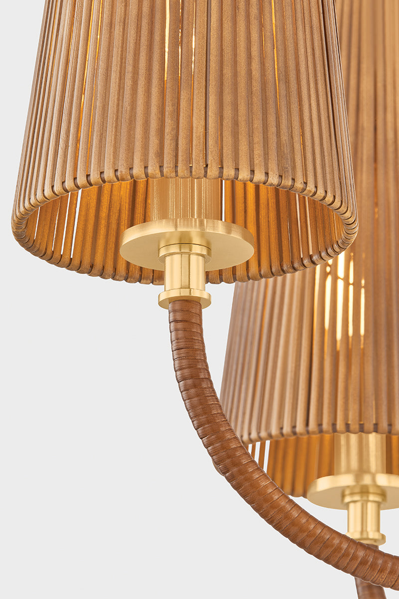 Hudson Valley Atwood 6-Light Chandelier in Aged Brass, room setting 4