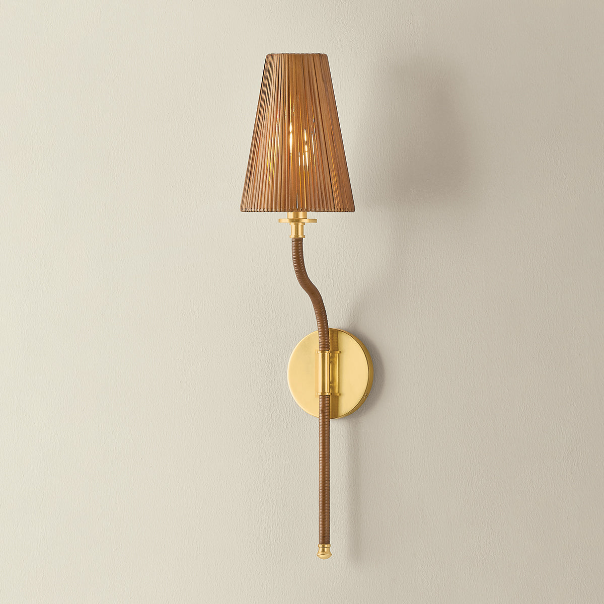 Hudson Valley Atwood Wall Sconce in Aged Brass, alternate view 2