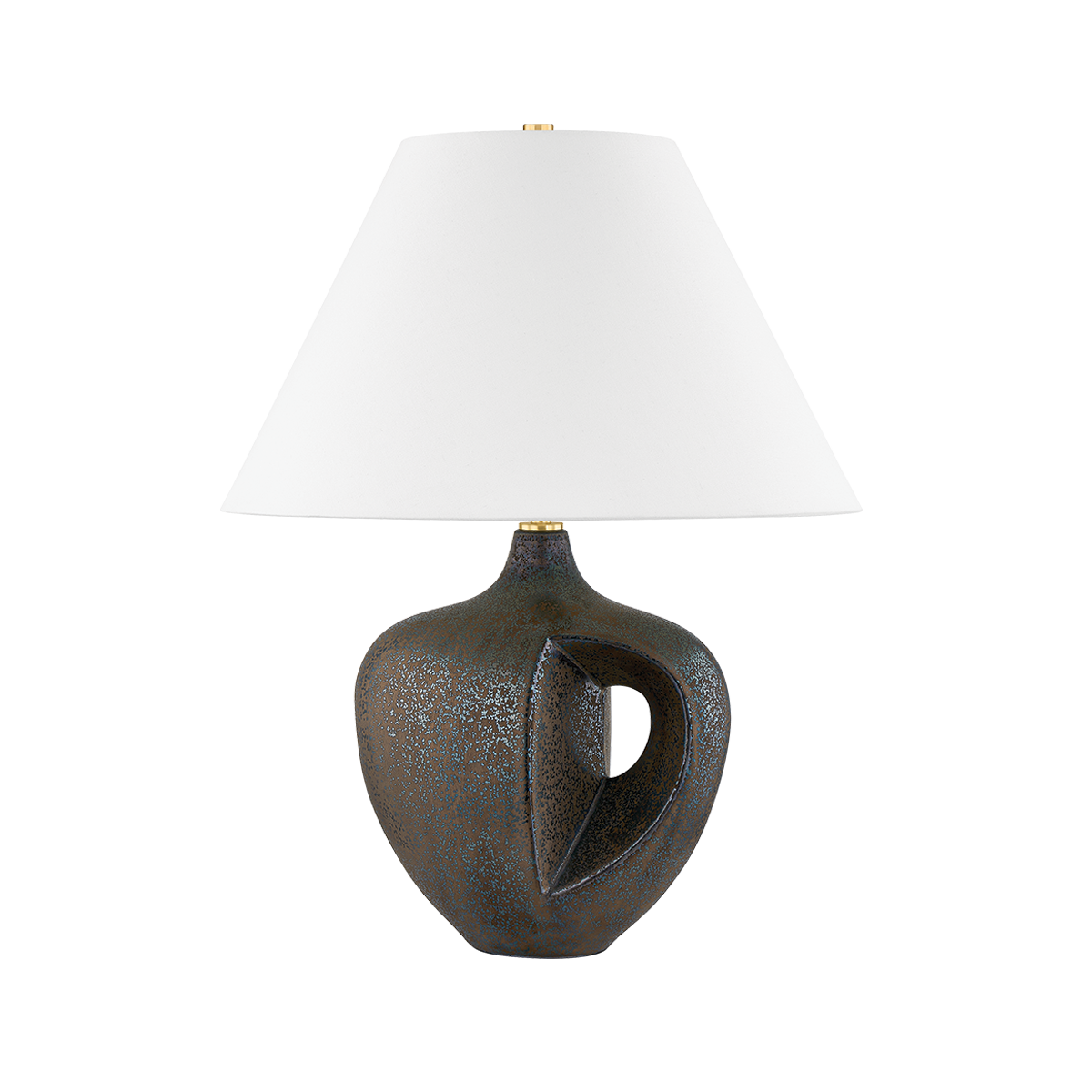 Hudson Valley Avenel Table Lamp Aged Brass/Ceramic Reactive Bronze