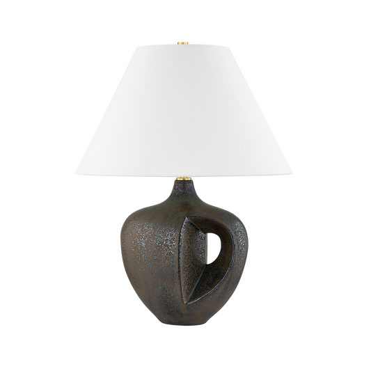 Hudson Valley Avenel Table Lamp Aged Brass/Ceramic Reactive Bronze