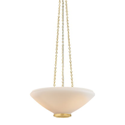 Hudson Valley Awosting 17" 3-Light Pendant Aged Brass