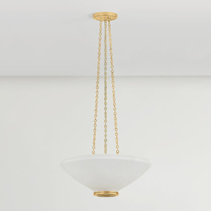 Hudson Valley Awosting 17" 3-Light Pendant in Aged Brass, alternate view 1