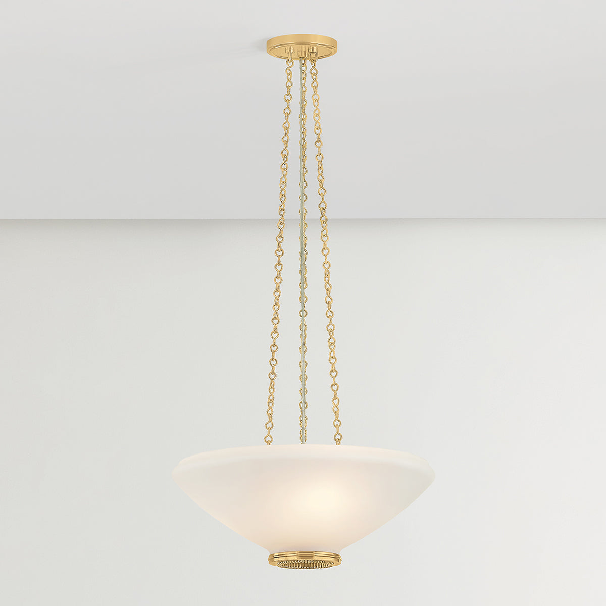 Hudson Valley Awosting 17" 3-Light Pendant in Aged Brass, alternate view 2