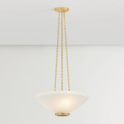 Hudson Valley Awosting 17" 3-Light Pendant in Aged Brass, alternate view 2