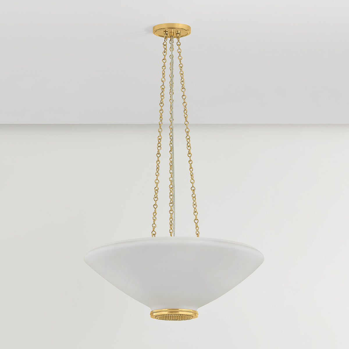 Hudson Valley Awosting 22" 3-Light Pendant in Aged Brass, alternate view 1
