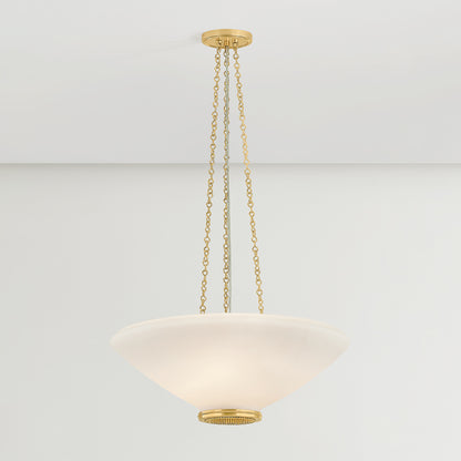 Hudson Valley Awosting 22" 3-Light Pendant in Aged Brass, alternate view 2