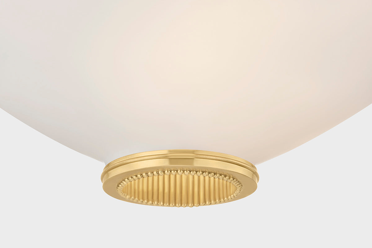 Hudson Valley Awosting 22" 3-Light Pendant in Aged Brass, room setting 4