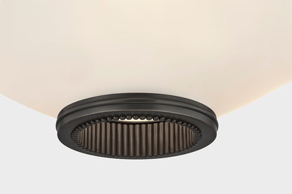 Hudson Valley Awosting 22" 3-Light Pendant in Distressed Bronze, room setting 3