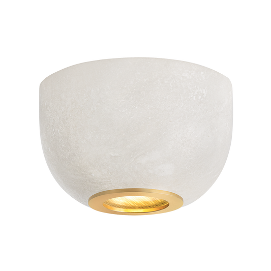 Hudson Valley Bains Corner Flush Mount Aged Brass