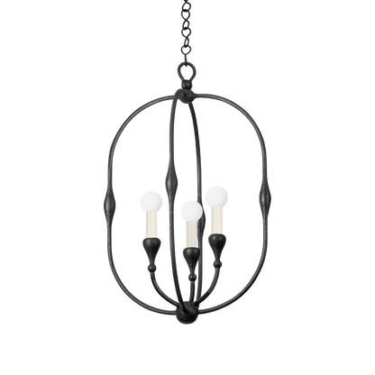 Hudson Valley Baltic 3-Light Pendant Aged Iron