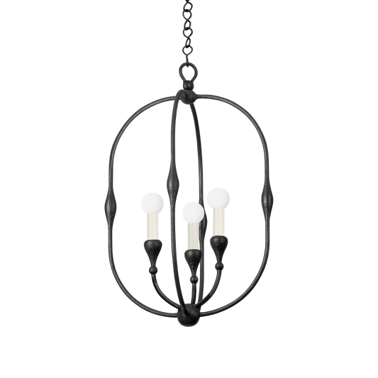 Hudson Valley Baltic 3-Light Pendant Aged Iron