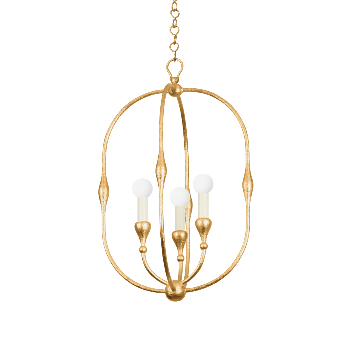 Hudson Valley Baltic 3-Light Pendant Vintage Gold Leaf