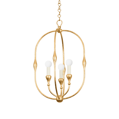 Hudson Valley Baltic 3-Light Pendant Vintage Gold Leaf