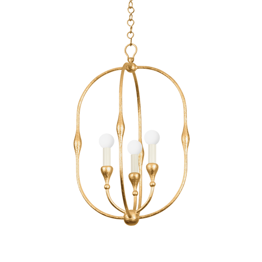 Hudson Valley Baltic 3-Light Pendant Vintage Gold Leaf