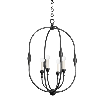 Hudson Valley Baltic 4-Light Pendant Aged Iron