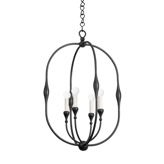 Hudson Valley Baltic 4-Light Pendant Aged Iron