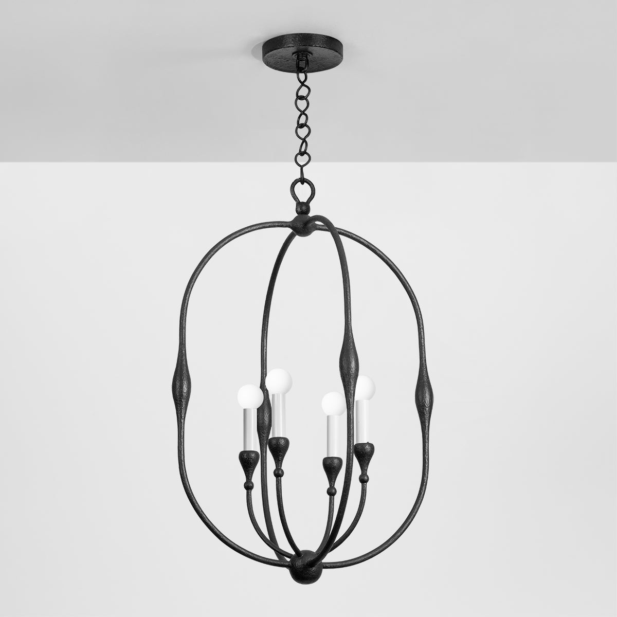 Hudson Valley Baltic 4-Light Pendant in Aged Iron, alternate view 1