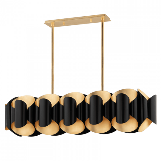 Hudson Valley Banks Island Light Gold Leaf, Black