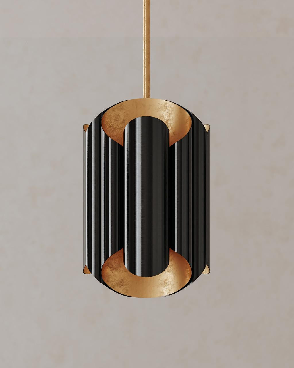 Hudson Valley Banks Pendant Gold Leaf, White