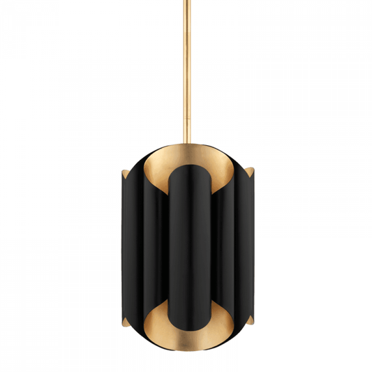 Hudson Valley Banks Pendant Gold Leaf, Black