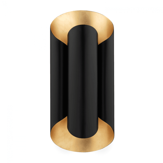 Hudson Valley Banks Wall Sconce Gold Leaf, Black