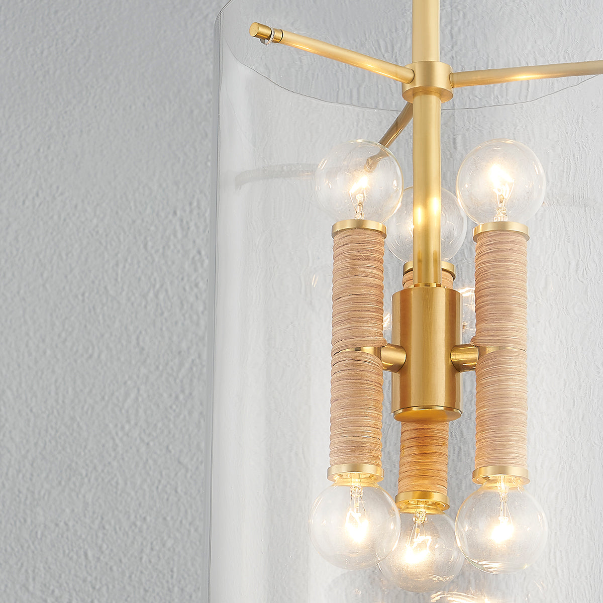 Hudson Valley Barlow 6-Light Lantern in Aged Brass, alternate view 1