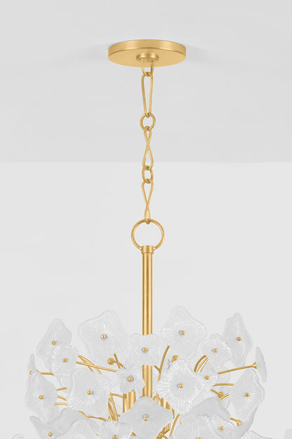 Hudson Valley Barrytown 13-Light Chandelier in Vintage Gold Leaf, room setting 2