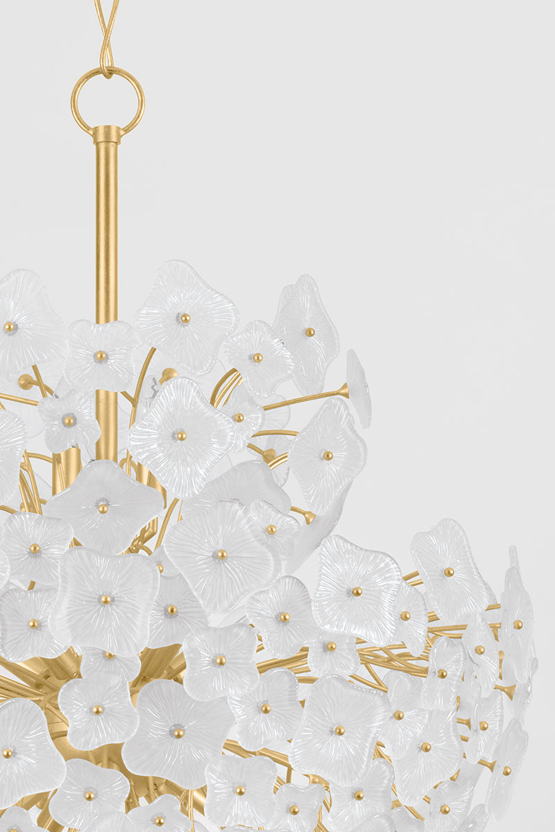 Hudson Valley Barrytown 13-Light Chandelier in Vintage Gold Leaf, room setting 3