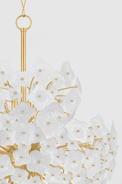 Hudson Valley Barrytown 13-Light Chandelier in Vintage Gold Leaf, room setting 3