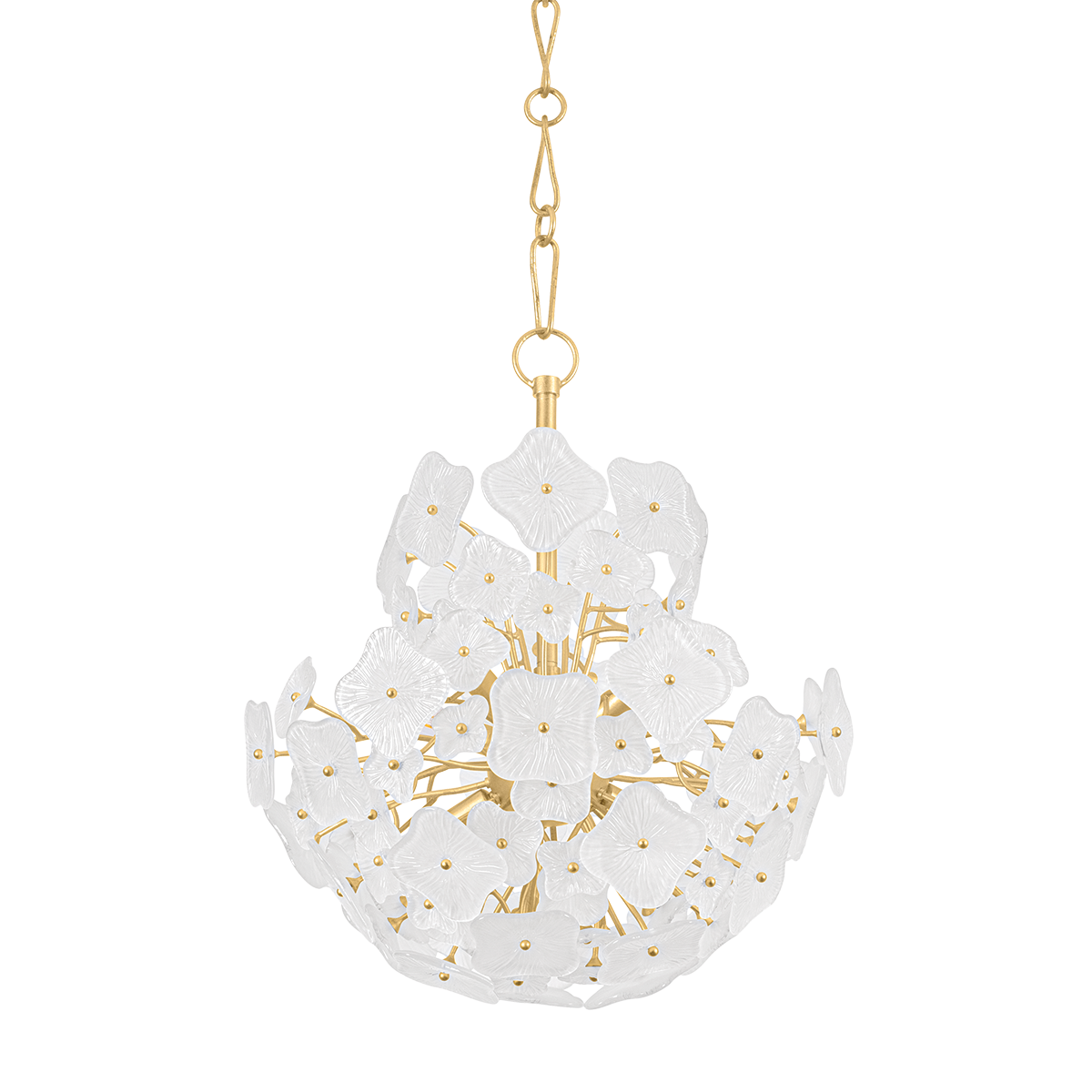 Hudson Valley Barrytown 7-Light Chandelier Vintage Gold Leaf