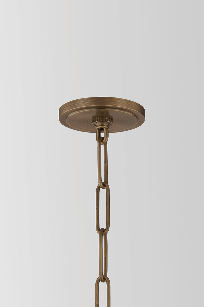Hudson Valley Barryville 12" Pendant in Historic Bronze, room setting 1