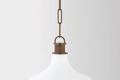 Hudson Valley Barryville 12" Pendant in Historic Bronze, room setting 2