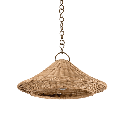 Hudson Valley Baychester 22" Pendant Bronze Leaf