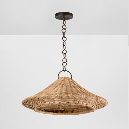 Hudson Valley Baychester 22" Pendant in Bronze Leaf, alternate view 1