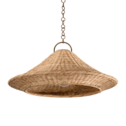 Hudson Valley Baychester 32" Pendant Bronze Leaf
