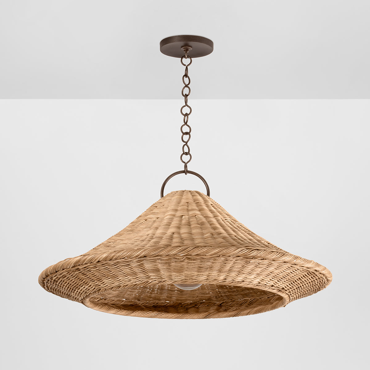 Hudson Valley Baychester 32" Pendant in Bronze Leaf, alternate view 1