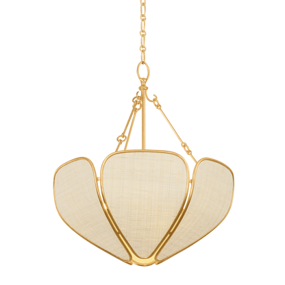 Hudson Valley Bayville 3-Light Pendant Vintage Gold Leaf