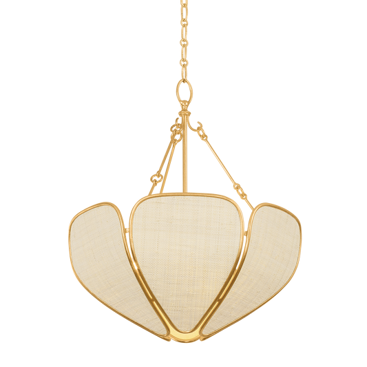 Hudson Valley Bayville 3-Light Pendant Vintage Gold Leaf