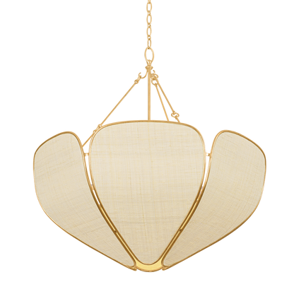 Hudson Valley Bayville 6-Light Pendant Vintage Gold Leaf