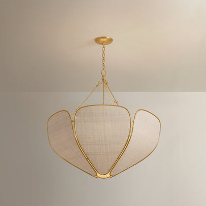 Hudson Valley Bayville 6-Light Pendant in Vintage Gold Leaf, alternate view 1