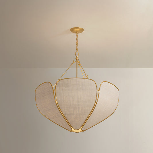 Hudson Valley Bayville 6-Light Pendant in Vintage Gold Leaf, alternate view 1