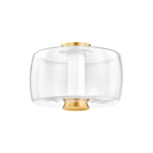 Hudson Valley Beau Flush Mount Aged Brass