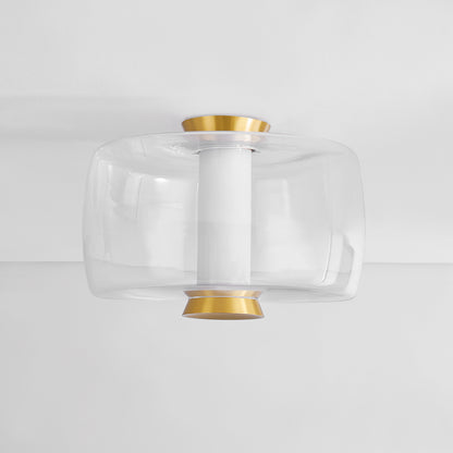 Hudson Valley Beau Flush Mount in Aged Brass, alternate view 1