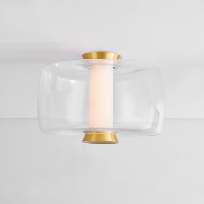 Hudson Valley Beau Flush Mount in Aged Brass, alternate view 2